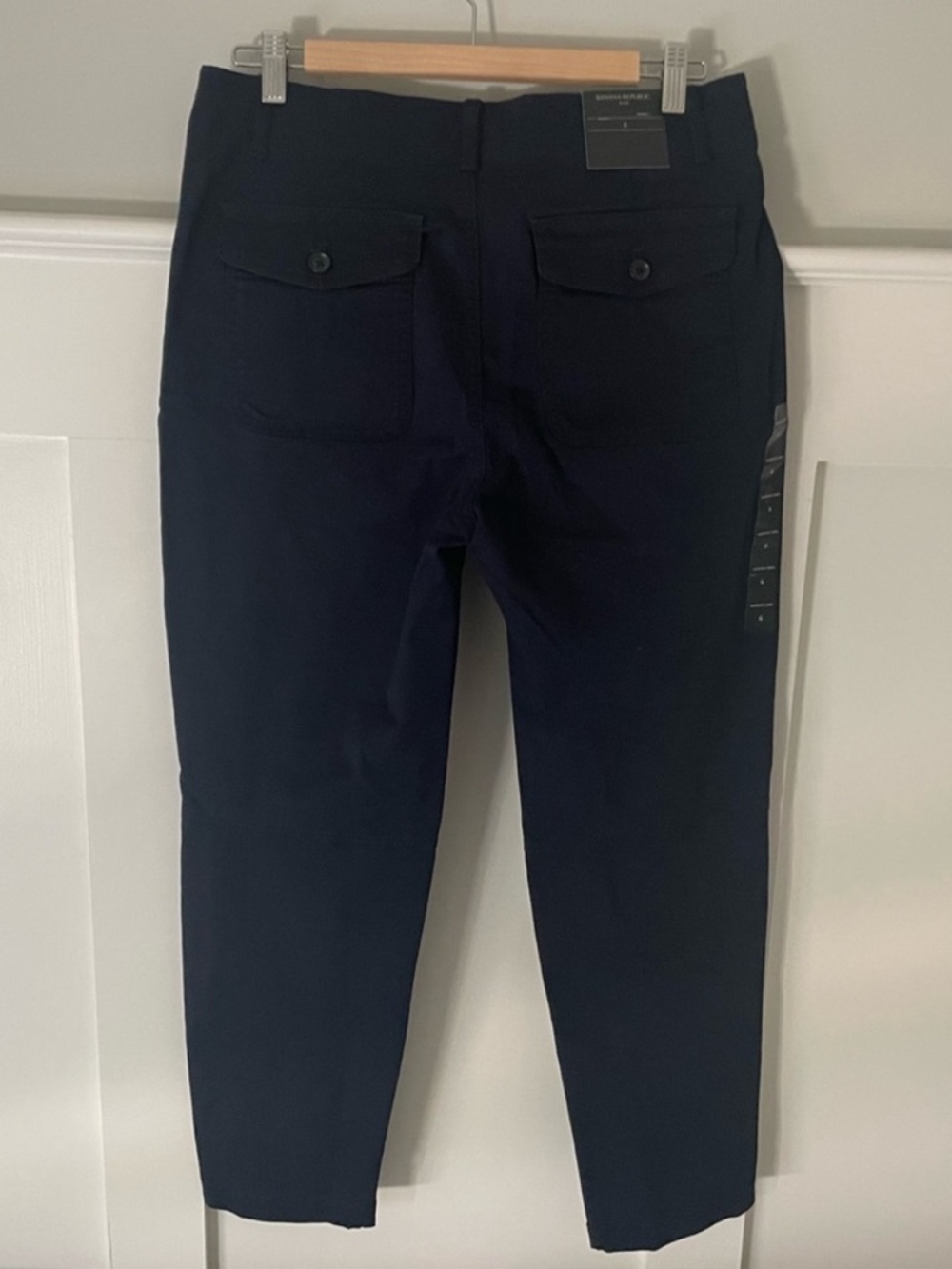 Banana Republic Authentic Chino Girlfriend Pant Preppy Navy Size 6 - Picture 5 of 10